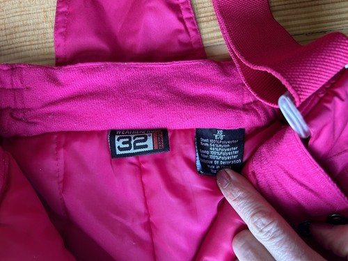 32 Degrees Weatherproof Snow Ski Pants Pink Size XS 5-6 - Picture 3 of 7