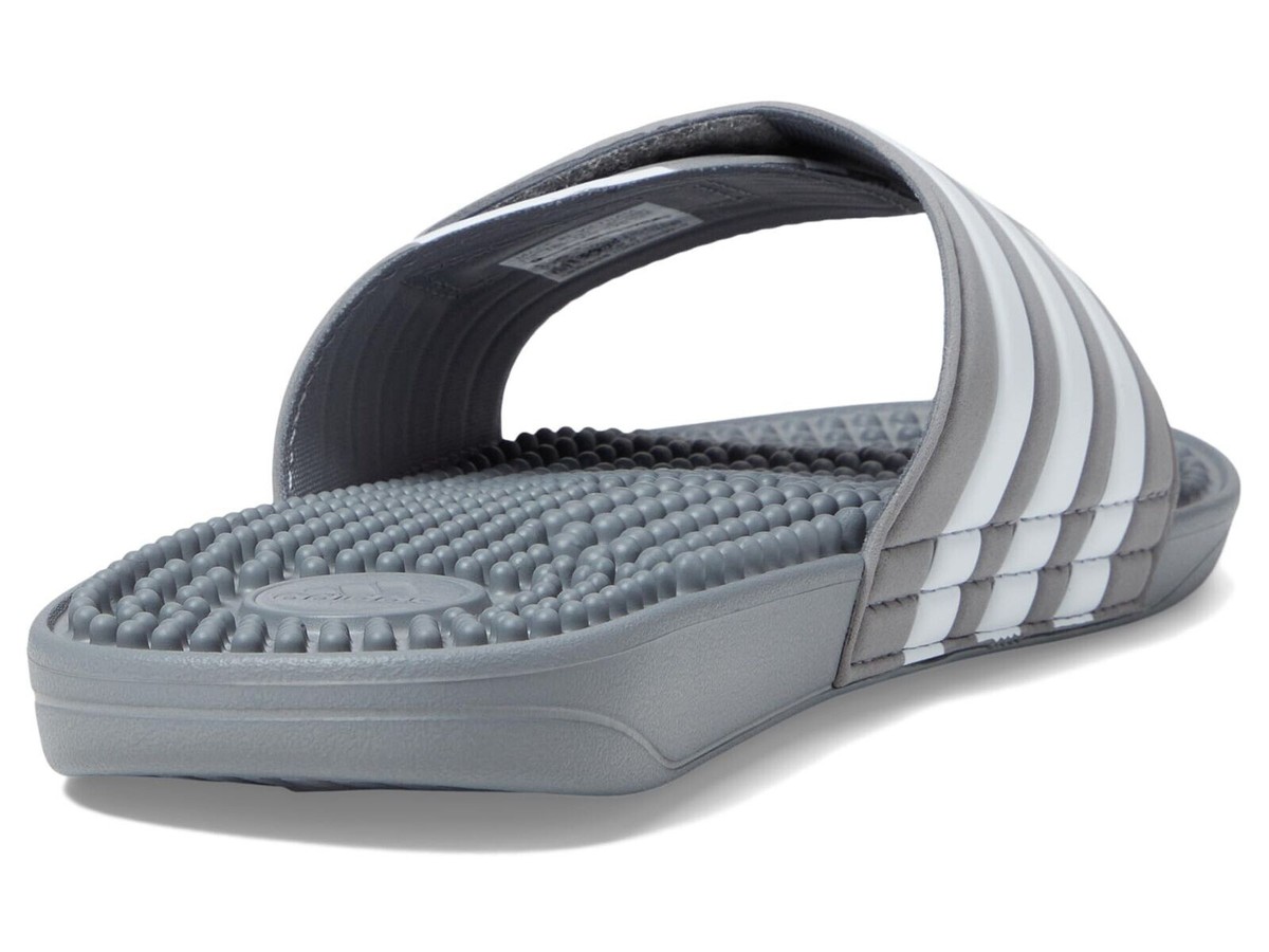 New ADIDAS Adissage Unisex Slides Sandal Grey/White/Grey 