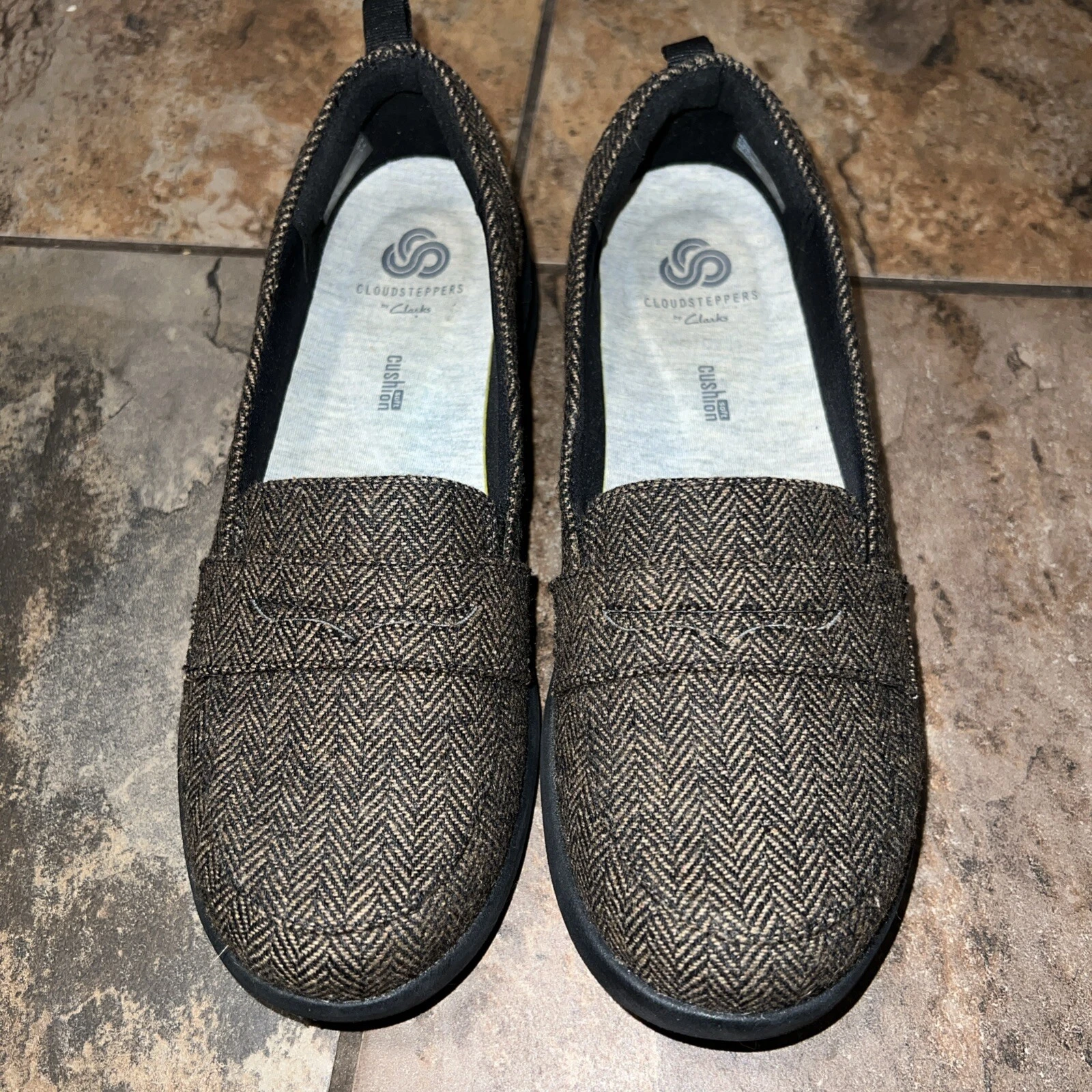 Mocassini slip on CLOUDSTEPPERS by Clarks Sillian 2.0 Hope marrone tweed taglia 7M