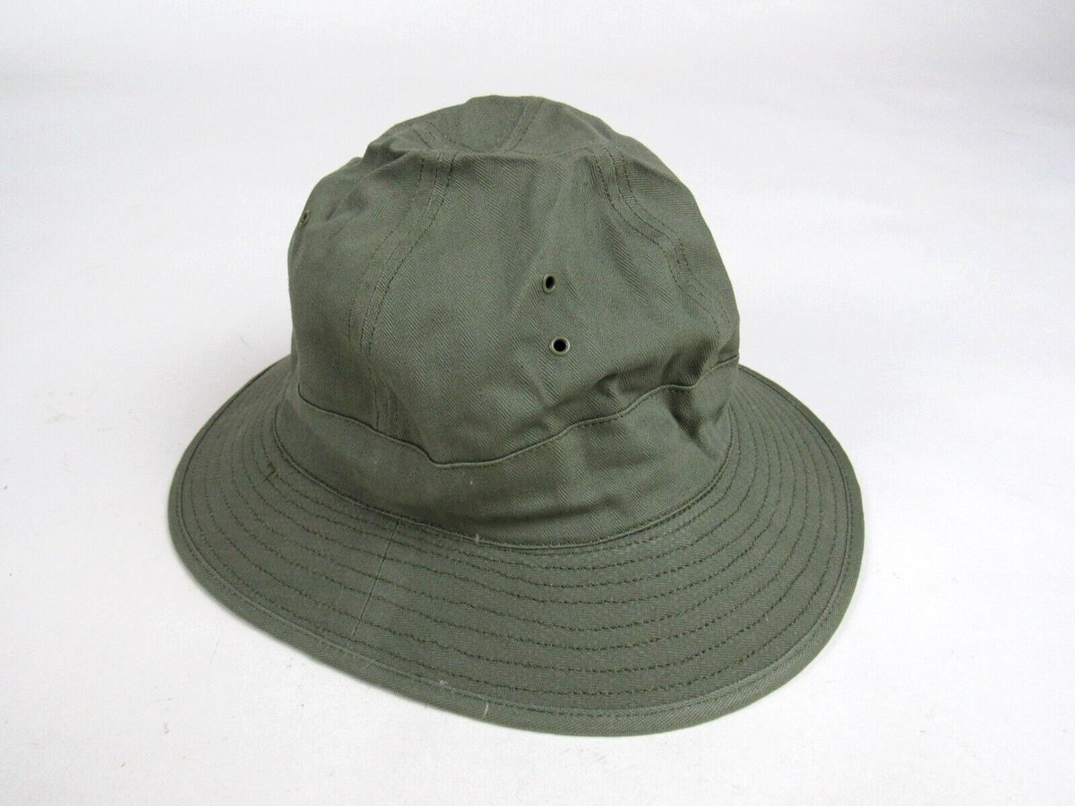 ☆40s Daisy Mae Hat ☆ NOS Original Vtg 1942 WWII WAC HBT Green Daisy Mae Hat