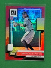 2022 Panini Donruss Baseball Brandon Crawford #191 Base Holo Red