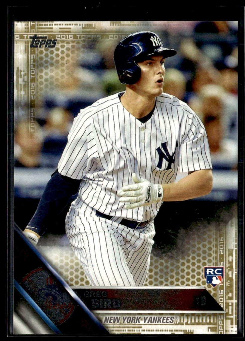 2016 Topps Gold Greg Bird RC 0164/2016 New York Yankees #188