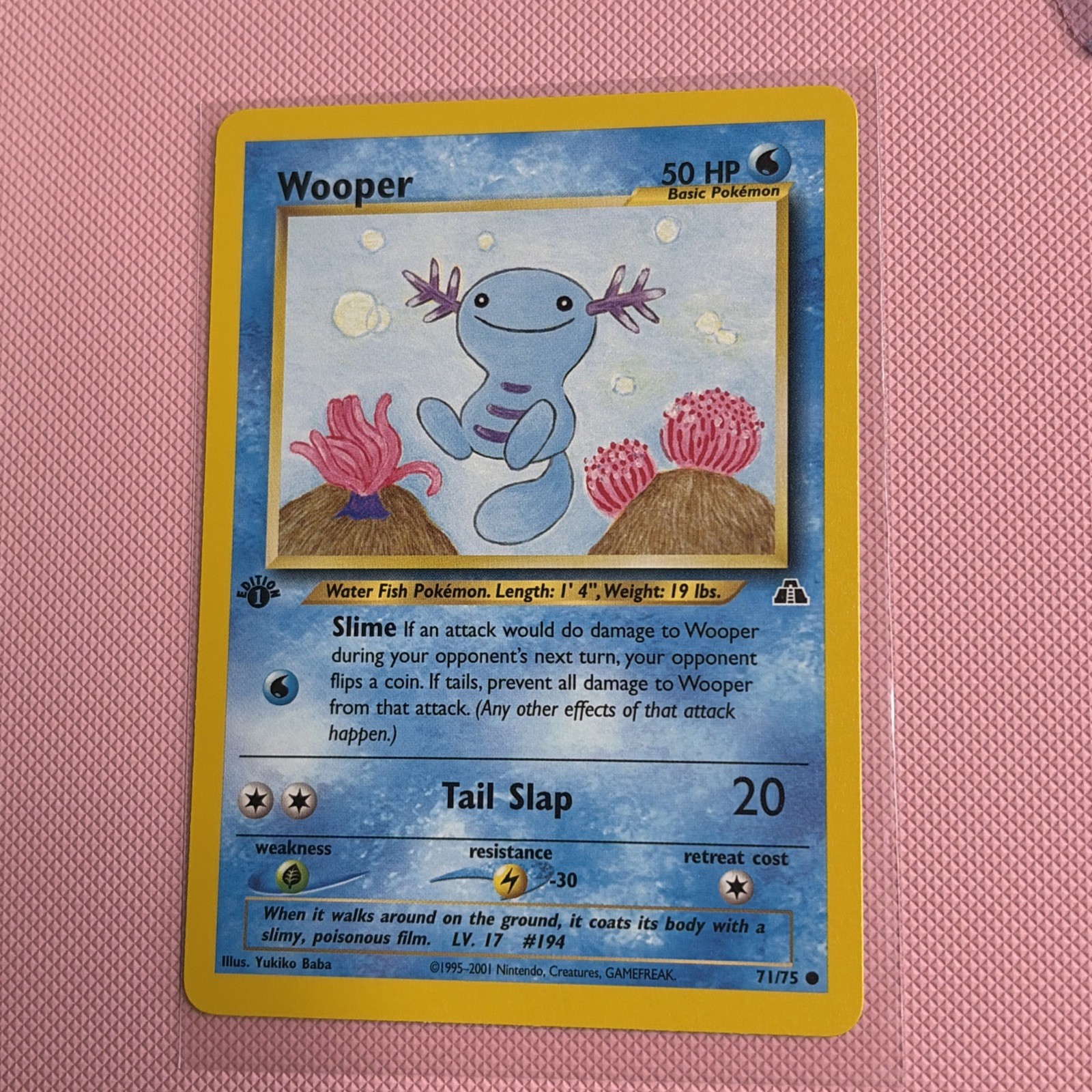 NM Wooper 1st Edition 71/75 Neo Discovery