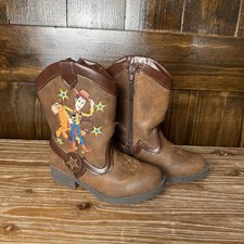Kids Disney Pixar Toy Story Cowboy Boots Woody Bullseye Kids Western Size 9