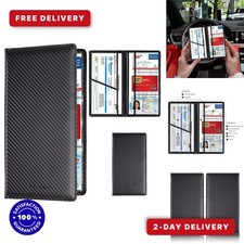 Car Registration Insurance Card Holder Carbon Fiber Black TOURSUIT