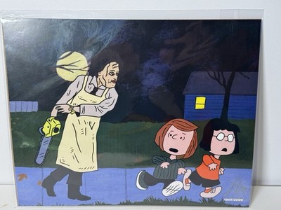 Leatherface Peanuts Fan Art Print Signed Steve Jencks BAM Box LE 1069