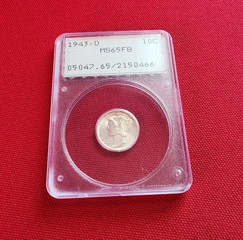 1943 D Mercury Silver Dime MS65 FB