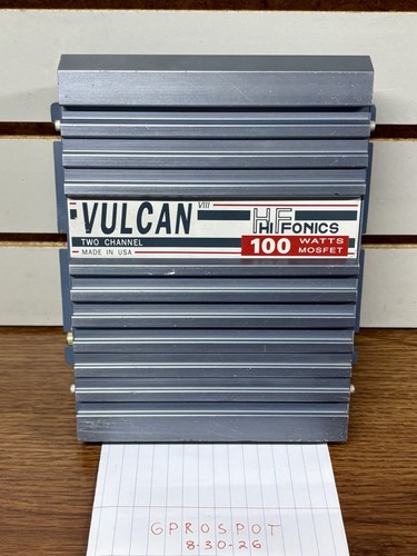 Old School Hifonics VULCAN Series VIII Blue 2 channel 100w USA Car Audio Amp