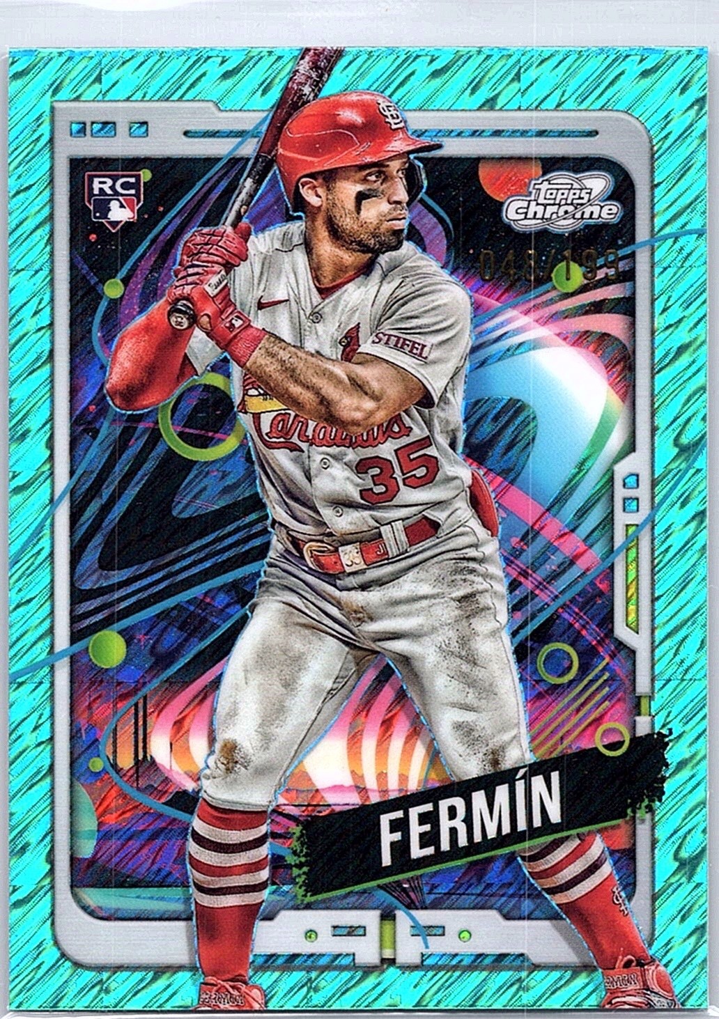 2024 Topps Cosmic Chrome - Jose Fermin #70 Aqua Equinox Refractor /199 (RC)