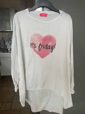 Shirt Langarm Oversized Vokuhila Made in Italy Monday afternoon Einheitsgröße