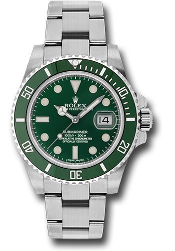 Rolex Submariner Hulk Green Dial on Oyster 116610LV Complete 2020