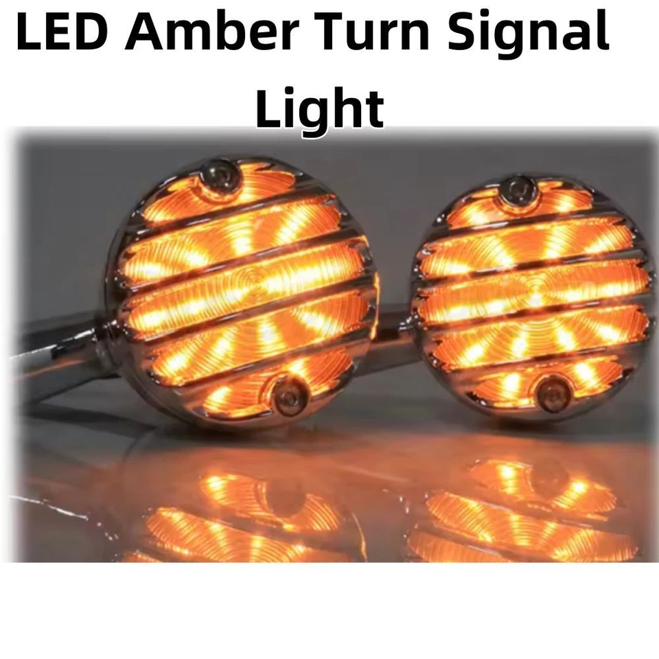 For Harley Sportster Touring Cafe Racer Motorcycle Universal Turn Signal Light Foto 4 de 4