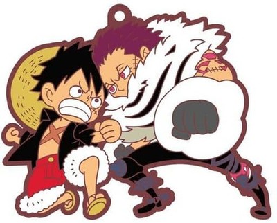 Monkey D. Luffy & Charlotte Katakuri One Piece Rubber Mascot Buddy Col. Log.1