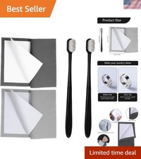 Luxury 2 PCS Jewelry Cleaner Set with Brush Polishing Cloths for Fine Jewelry