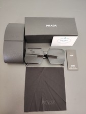 Prada Black Oversized Square Sunglasses Dark Lenses Authentic Italy Made