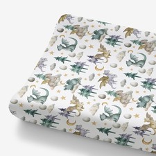 HawSkgFub Watercolor Cute Dragon Changing Pad Cover Boy 32x16 Inch