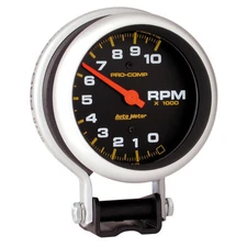 AutoMeter 5610 Pro-Comp Series 3-3/4" Pedestal Tachometer Gauge, 0-10000 RPM