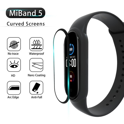 `Screen Protector For Mi Band 5 Hd Clear Bubble Free Anti Scratch An - Photo 3 sur 8
