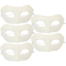 5Pcs Reusable White Paper Masks DIY Blank Masks for Cosplay and Decoration