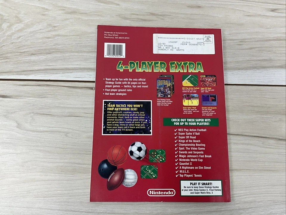 VTG Nintendo Power Magazine Vol 19 December 1990 4-Player Extra Strategy Guide - Image 3 of 4
