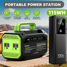 200W Power Station 39000mAh Power Bank Solar Generator Battery Backup Power