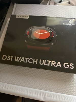 DOUFIT D31 Watch Ultra GS 41mm Metal Black/Orange Silicone GPS 32GB Unlocked