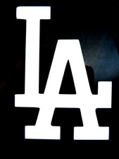 LA Dodgers Logo 4x4 White Vinyl Decal Sticker For Any Surface Waterproof 4/24