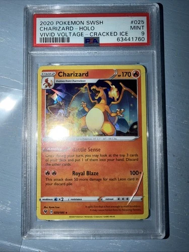 Pokemon Charizard Vivid Voltage Cracked Ice Holo Rare Promo #025 PSA 9 Mint