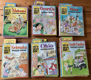 Highlights WHICH WAY USA Lot of 50 Puzzle Books And 44 Maps - HOMESCHOOL