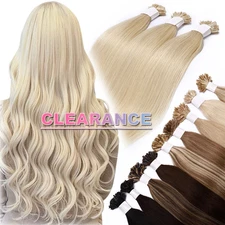 300S Keratin Nail U-Tip Remy Human Hair Extensions Pre bonded Fusion Blonde 150G