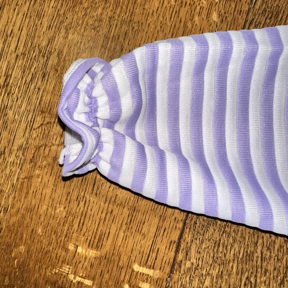 复古 90 年代婴儿服装刺绣奶牛套装孔眼紫色 24 个月小台阶 — 第 4/4 张图片