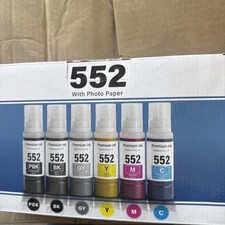 552 6 Pack Printer Ink Refill For Epson Ecotank