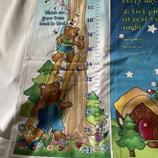 Growth Chart Panel Keepsake Child Adventure Gift Tiny Teddy Cotton Baby Shower
