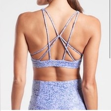 Athleta Solace Printed Bra D-DD -Periwinkle Blue-Size 2X-NWT