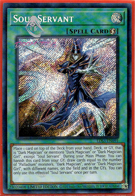 Yugioh! Soul Servant LDS3-EN095 (SCR) 1st Ed ''Dark Magician Support''