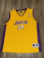 Vintage Champion LA Lakers Shaq O’Neal Jersey Youth XL Shaquille Los Angeles 34