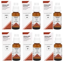 ADEL 20 Allergy Drops Pack of 6 Natural Homeopathic Remedy for Immune Support