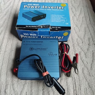 AIMS Power PWRI30012S Pure Sine Power Inverter with USB Port, 12 VDC 300 Watt