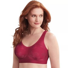 Bali Comfort Revolution ComfortFlex Fit Shaping Wirefree Bra 3488 Red Floral 2XL