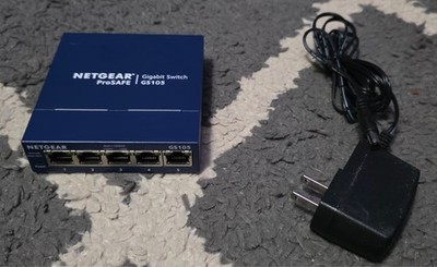 NETGEAR GS105 v5 ProSafe 5-Port Gigabit Ethernet Switch w/ Power Adapter