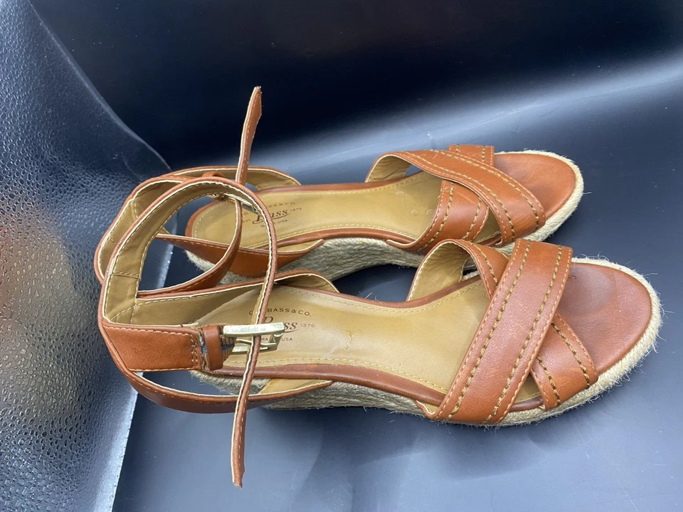 Sandalias para mujer BASS RYLEE alpargata tacón de cuña correa talla 5,5 Foto 3 de 4