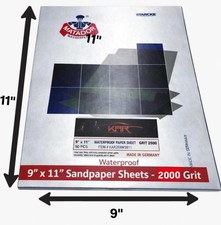 Auto Body Wet Sandpaper 9x11 2000 Grit 50 Sheets Waterproof