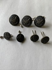 7 Vintage Large Metal United Airlines Waterbury Crew Buttons Pilot CUFFLINKS