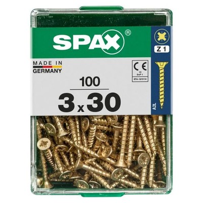Spax Universalschrauben 3.0 x 30 mm PZ 1 - 100 Stk.  Schraube