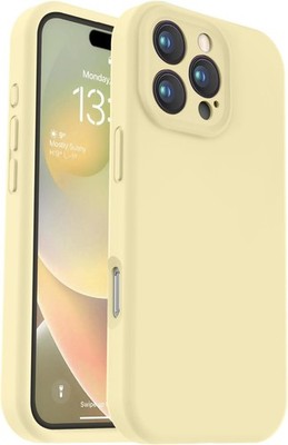 iPhone 16 Pro Max Case, Liquid Silicone Upgrade [Camera Protection] - Creamy Yel