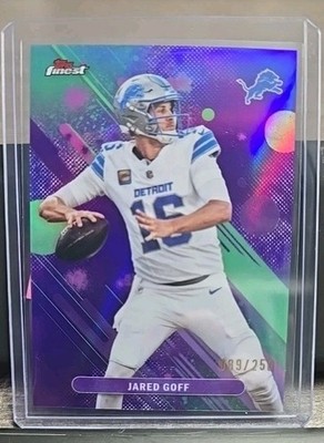 JARED GOFF 2025 TOPPS FINEST FOOTBALL PURPLE #54 /250 LIONS  Detroit