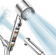 Filtered Shower Head with Handheld, High Pressure Water Flow and Multiple Spr...