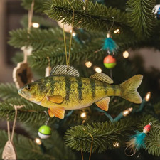 Jumbo Perch Christmas Ornament, Realistic Perch Ornament, Stocking Stuffer