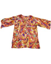 Vintage Dolce & Gabbana D&G Multicolor Paisley Print Sheer Dress / Cover Up