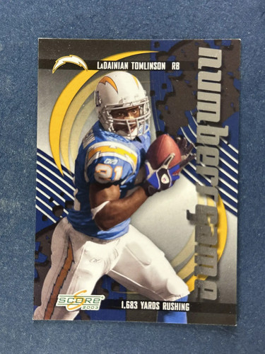 2003 Score Numbers Game LaDainian Tomlinson Chargers /1683
